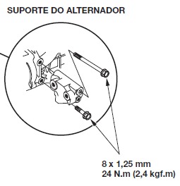 Figura: Suporte do alternador