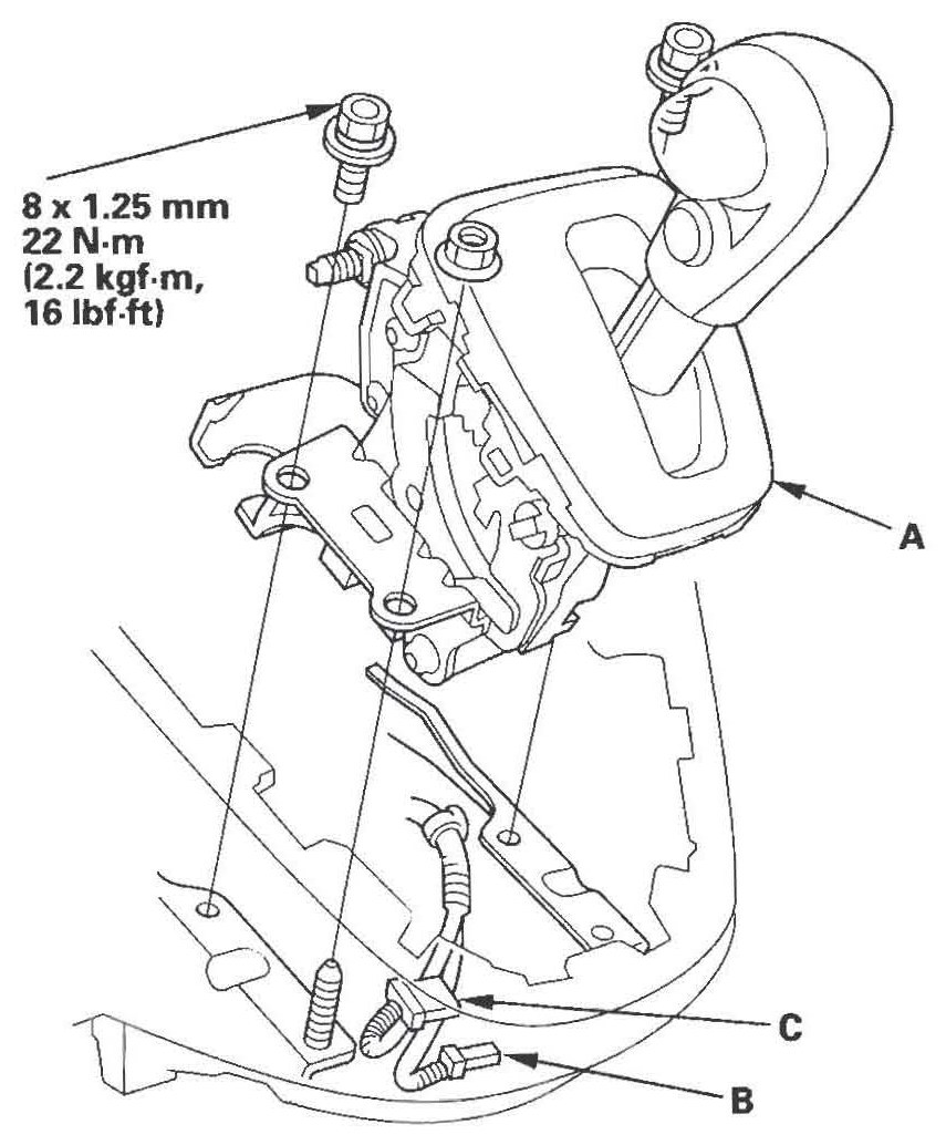 Figura: Suporte da alavanca/cabo seletor