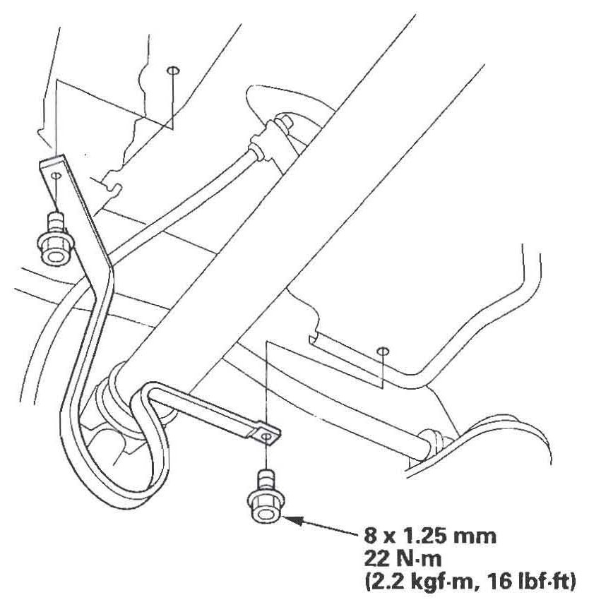 Figura: Suporte do chicote/tubo da transmissão