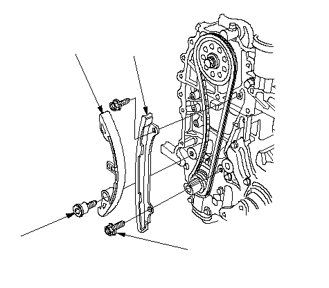 Figura: Tensionador da corrente do comando — parafusos 6mm