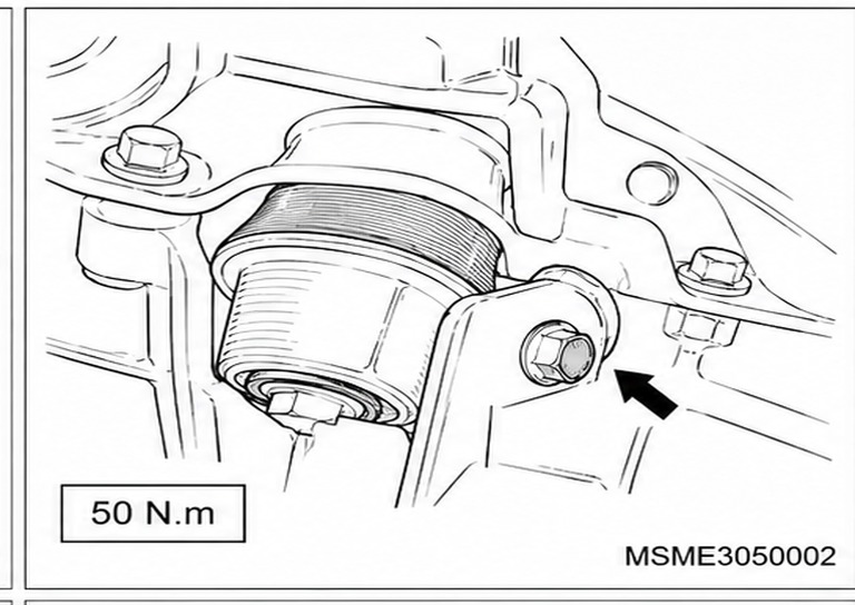 Figura: Coxim do motor — parafuso passante