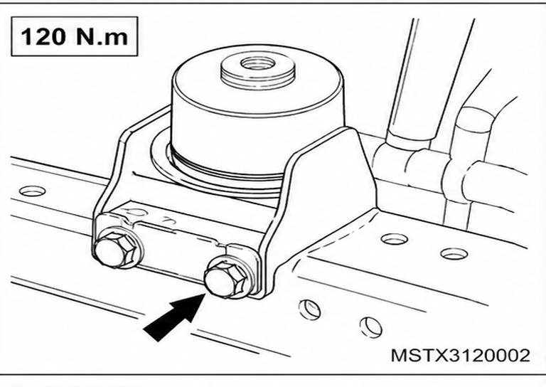 Figura: Coxim / Suporte Traseiro Câmbio