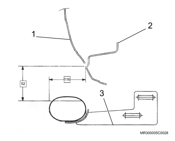 Figura: Suportes traseiros — parafuso M10 (20 N·m)