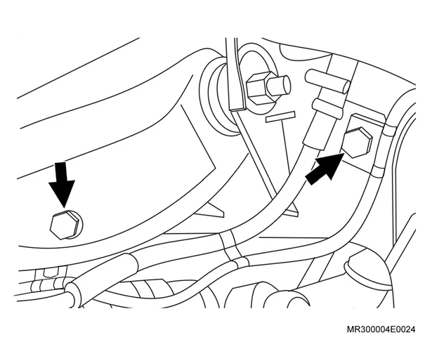 Figura: Suporte do chicote do sensor ABS