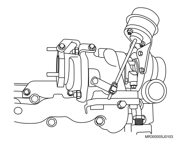 Figura: Turbo compressor no coletor de escapamento